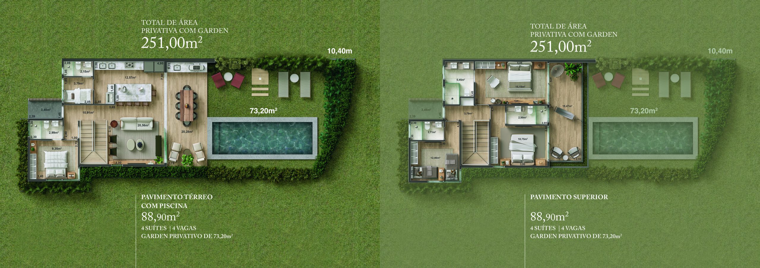 Casa - 251m² com garden e piscina**