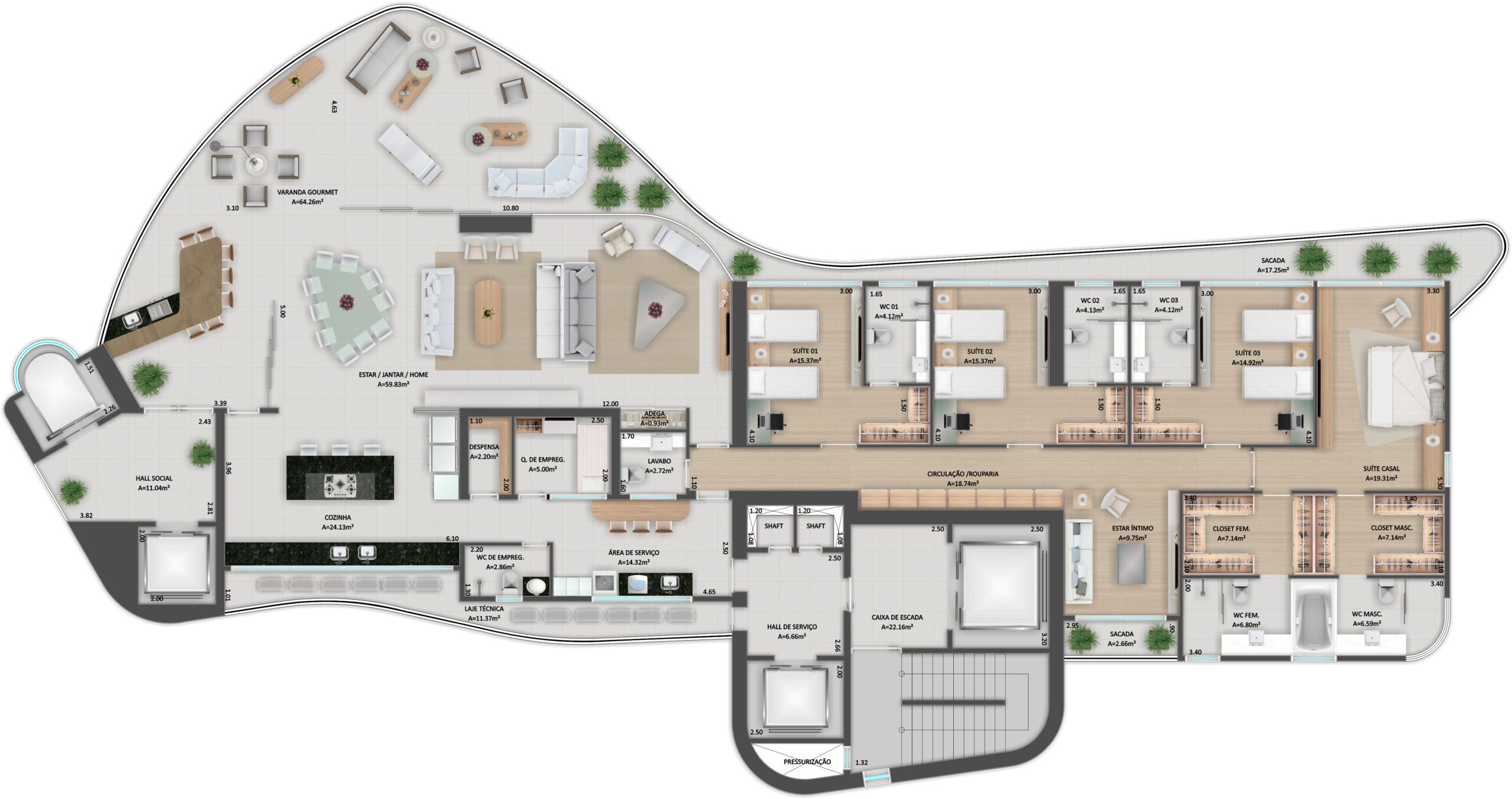Planta - 392,98m²
