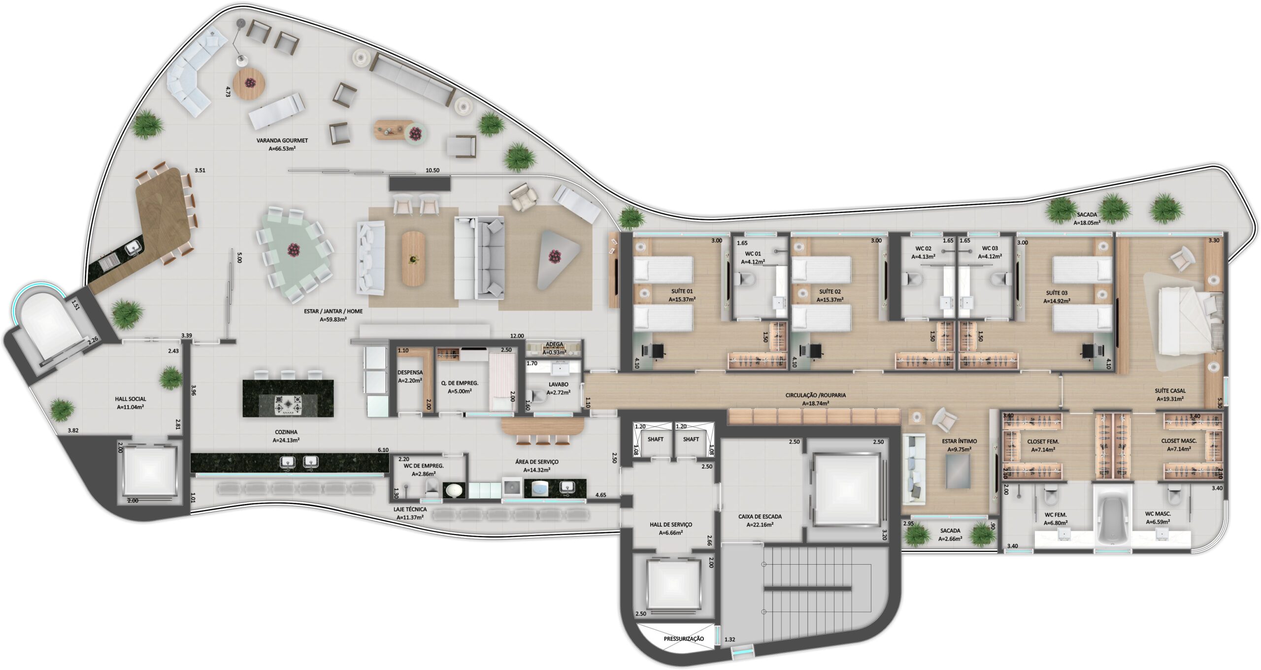 Planta - 396,06m²